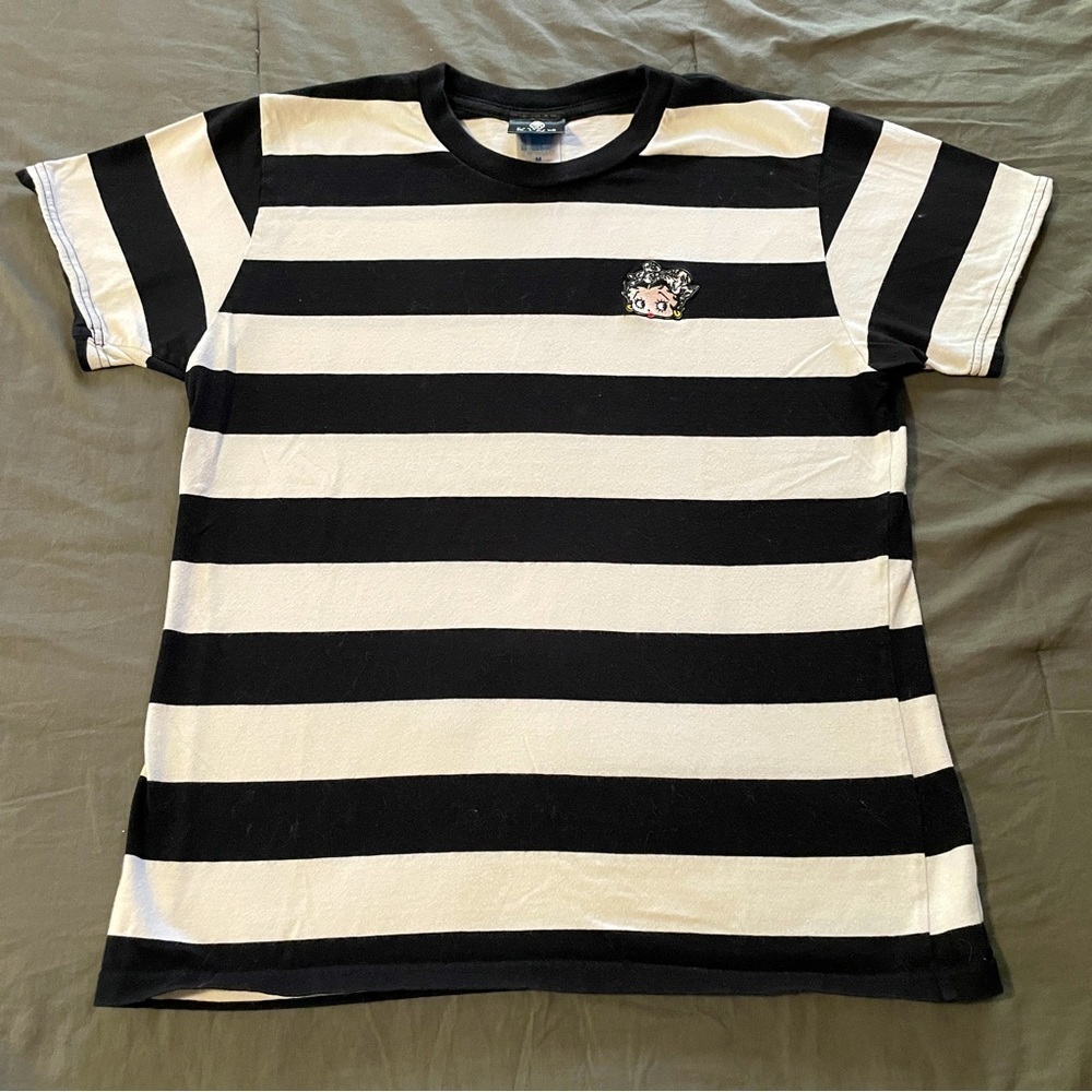 Striped Betty Boop t-shirt sz juniors medium